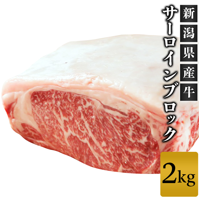 ふるさと納税 牛肉 ブロック 76-70新潟県産牛 サーロイン2kgブロック おすすめネット 人気ブランドの 長岡産