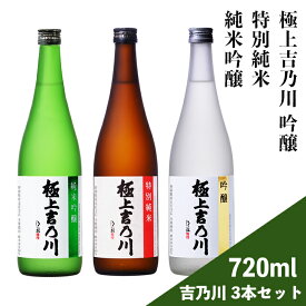 【ふるさと納税】日本酒 飲み比べ 新潟 95-A9極上吉乃川 純米吟醸・吟醸・特別純米 720ml 3本セット