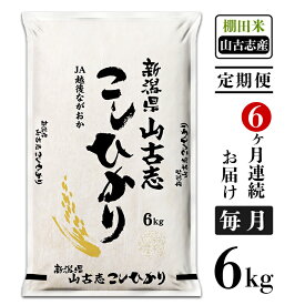 【ふるさと納税】米 定期便 6ヶ月 白米 コシヒカリ 新潟 令和5年 75-Y066A【6ヶ月連続お届け】新潟県長岡産コシヒカリ山古志地域棚田米6kg