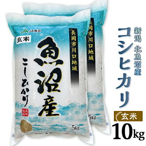 【ふるさと納税】米 10kg 玄米 コシヒカリ 魚沼 新潟 令和7年 新米 7F10-1【玄米】北魚沼産コシヒカリ10kg(長岡川口地域)