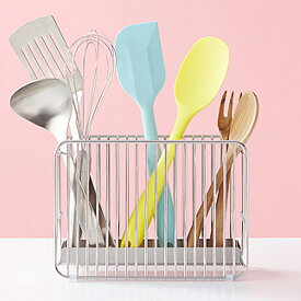 【ふるさと納税】[ハナウタ] おしゃれなステンレス製キッチン用品 ツールスタンドL シルバー 燕三条製 新生活 大掃除 【012P006】