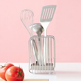 【ふるさと納税】[ハナウタ] おしゃれなステンレス製キッチン用品 ツールスタンドS シルバー 燕三条製 新生活 大掃除 【010P006】