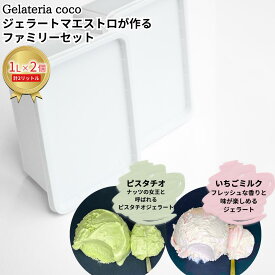 【ふるさと納税】ジェラートマエストロが作るファミリーセット 1L×2 合計2L[ピスタチオ・いちごミルク] ジェラート アイス 大容量 ファミリーパック 添加物不使用 [Gelateria coco]【017S092】