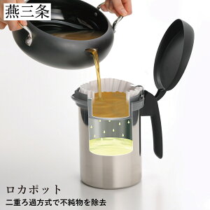 【ふるさと納税】ロカポット 0.6L ブラック 使用済みの油をろ過してくり返し使える オイルポット 黒 節約&エコ 【011P045】