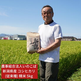 【ふるさと納税】新潟県三条市産 コシヒカリ（従来種) 精米 5kg 新潟県産コシヒカリ 令和7年産 2025年産 こしひかり [農事組合法人いのこば]【015S196】