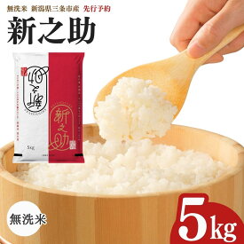 【ふるさと納税】新潟県三条市産 新之助 無洗米 5kg [グリーンファーム渡前] 令和8年産 2026年産 しんのすけ 【012S145】