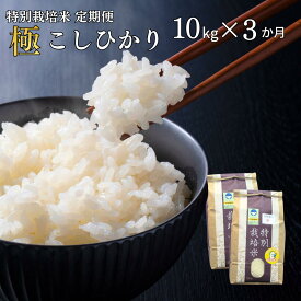 【ふるさと納税】[定期便10kg×3か月] 特別栽培米 コシヒカリ 「極」 10kg×3か月 計30kg 令和7年産 一等米 こしひかり 新潟県認証 精米 白米 5kg包装 アグリ巧房【070S005】