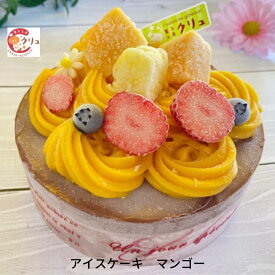 【ふるさと納税】マンゴーアイスケーキ 5号 アイス ケーキ 誕生日 お菓子 おやつ デザート スイーツ お取り寄せ 【016S031】