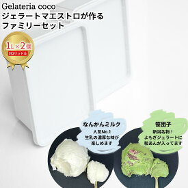 【ふるさと納税】ジェラートマエストロが作るファミリーセット 1L×2 合計2L[なんかんミルク・笹団子] ジェラート アイス 大容量 ファミリーパック 添加物不使用 [Gelateria coco]【017S087】
