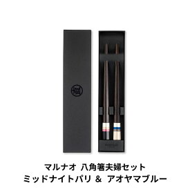 【ふるさと納税】夫婦セット ミッドナイトパリ&アオヤマブルー 箸セット ペアセット 箸 結婚祝 贈答用 [マルナオ]【026P003】