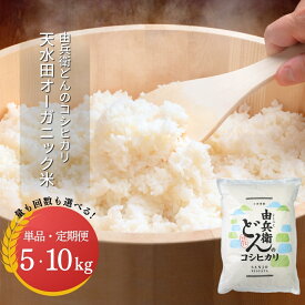 【ふるさと納税】先行予約 天水田で育った コシヒカリ 選べるキロ数 回数 5kg or 10kg 1回 3回 6回 令和7年産 新米 オーガニック米 新潟県産 こしひかり [由兵衛どん]