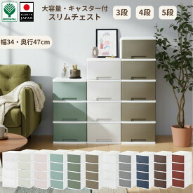 【ふるさと納税】NEWLIFE スリムチェスト 【選べるカラー9色】3段 4段 5段 収納ケース 衣装ケース プラスチック 新生活 引っ越し 大容量 引き出し プラスチック 収納棚 おしゃれ 押入れ 押し入れ収納 リビング収納 収納 チェスト