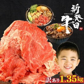 【ふるさと納税】 牛肉 訳あり 1.35kg 切り落とし 和牛 霜降り 黒毛和牛 国産牛 訳アリ わけあり ブランド牛 新発田牛 すき焼き 牛しゃぶ 小間切れ 規格外 不揃い 新潟県 新発田市 新潟 新発田 近江牛 神戸牛 松阪牛 米沢牛 に負けない えのもとミート enomoto002