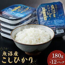 【ふるさと納税】ごはんパック 魚沼産コシヒカリ 雪中貯蔵米 180g × 12個 r05-A3007