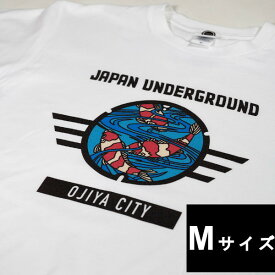 【ふるさと納税】小千谷市マンホールTシャツ（白） 【Mサイズ】 錦鯉デザイン TAK JAPAN 【0037-0001SV02-01】