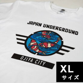 【ふるさと納税】小千谷市マンホールTシャツ（白） 【XLサイズ】 錦鯉デザイン TAK JAPAN 【0037-0001SV04-01】