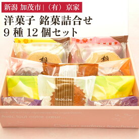 【ふるさと納税】洋菓子 銘菓詰合せ 9種12個セット お菓子 スイーツ 甘味 甘いもの 詰め合わせ 焼き菓子 有限会社京家 加茂市