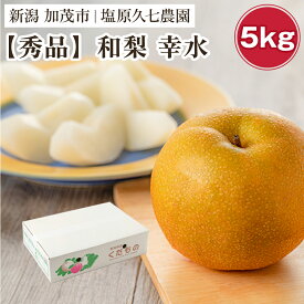 【ふるさと納税】【2026年先行予約】新潟県産 和梨 幸水 【秀品】選べる「2kg」or「3kg」or「5kg」《8月中旬～順次発送》 こうすい なし 果物 フルーツ デザート ジューシー シャキシャキ 加茂市 塩原久七農園