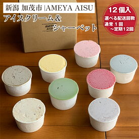 【ふるさと納税】 アイスクリーム&シャーベット ギフトセット 12個入 【選べる配送回数 通常配送1回〜定期便12回】詰め合わせ アイス 氷菓 アイスクリーム ジェラート 北海道産あずき アソート バラエティ 青木飴屋 AMEYA AISU アメヤアイス 加茂市