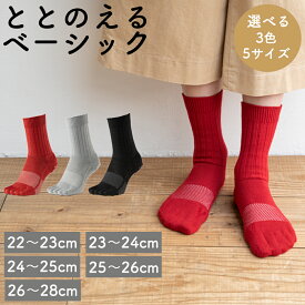 【ふるさと納税】ケアソク ととのえるベーシック 22cm〜28cm【選べる3色：レッド・ライトグレー・ブラック】ユニセックス メンズ レディース 靴下 足の健康 足のトラブル予防 5本指構造 5本指ソックス care:soku（ケアソク）男女兼用 加茂市 山忠