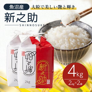 【ふるさと納税】令和6年産 魚沼産 新之助 4kg(2kg×2袋) お米 米 コメ  お届け:寄附確認後、10月下旬から発送いたします。