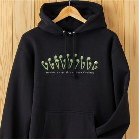 【ふるさと納税】世界で唯一!着る山菜!!【こごめパーカー・黒】裏起毛 トレーナー ファッション メンズ レディース 洋服 新潟 　お届け：ご用意でき次第、順次発送となります。