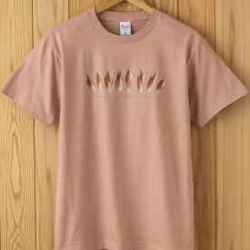 【ふるさと納税】世界で唯一!着る山菜!!【みょうがTシャツ・ダスティピンク】 半袖 ファッション メンズ レディース 洋服 新潟 　お届け：ご用意でき次第、順次発送となります。