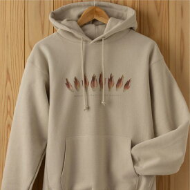 【ふるさと納税】世界で唯一!着る山菜!!【みょうがパーカー・ベージュ】裏起毛 トレーナー ファッション メンズ レディース 洋服 新潟 　お届け：ご用意でき次第、順次発送となります。