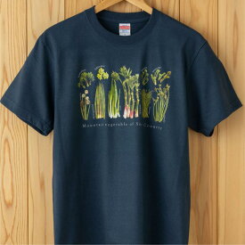 【ふるさと納税】世界で唯一!着る山菜!!【山菜図鑑Tシャツ・インディゴ】 半袖 ファッション メンズ レディース 洋服 新潟 　お届け：ご用意でき次第、順次発送となります。