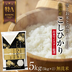 【ふるさと納税】【令和7年産】｜無洗米｜ 魚沼産 コシヒカリ 5kg お米 こしひかり 新潟 （お米の美味しい炊き方ガイド付き） 精米 ご飯 ブランド米 銘柄米 　お届け：入金確認後、順次発送