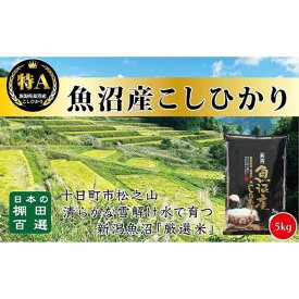 【ふるさと納税】【令和7年産】【食味鑑定士厳選】日本棚田百選のお米　天空の里 魚沼産 こしひかり 5kg　お届け：令和7年10月下旬（10月21日～）