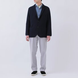 【ふるさと納税】メンズ　ジャカードジャケット ダークネイビー or ベージュ / S~M or L~LL（F-05-M）