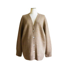 【ふるさと納税】 服 トップス カーディガン 【ルーエンローズ】カシミヤVネックカーディガン（ブラウン）RU-2211-02