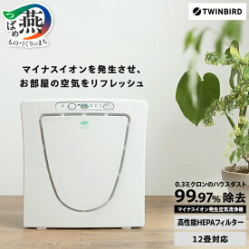 【ふるさと納税】ツインバード マイナスイオン発生空気清浄機(AC-D358PW)【 12畳 脱臭 清浄機 空気清浄機 家電 ペット フィルター式 HEPA TWINBIRD 新潟県 燕市 燕三条 】[10000450]
