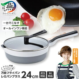 【ふるさと納税】 レミパンプラス 24cm ホワイト RHF-301【 平野レミ 監修 フライパン 蓋 セット レミパン 蓋付き くっつかない 軽い 白 鍋 IH ガス 調理器具 キッチンツール キッチン用品 キッチン 和平フレイズ 新潟県 燕三条 燕市 】 [f10014]