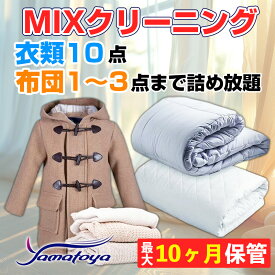 【ふるさと納税】衣類＆布団の宅配クリーニング 衣類10点+布団1〜3枚 保管付き お得なMIXクリーニング ワンピース シミ抜き無料 冬物 預かり 保管あり 撥水加工 防虫 抗菌 除菌 引っ越し おすすめ ヤマトヤクリーニング　糸魚川