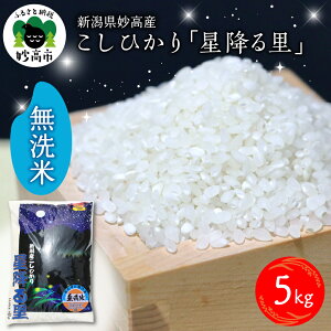 【ふるさと納税】【令和7年産】【発送時期が選べる】こしひかり「星降る里」5kg 新潟県 妙高産 無洗米 白米 ブランド米 送料無料 お取り寄せ コシヒカリ 5キロ 新潟 妙高市 小出農場