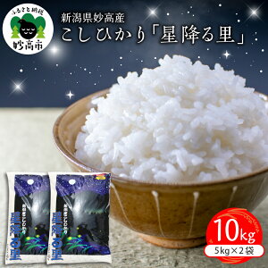 【ふるさと納税】【発送時期が選べる】 令和7年産 こしひかり 「 星降る里 」 10kg 新潟県 妙高産 コシヒカリ 米 白米 ブランド米 ご飯 ごはん お取り寄せ おにぎり 送料無料 妙高市