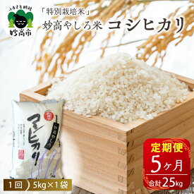 【ふるさと納税】 令和7年産 【5ヵ月定期便】 新潟県 妙高やしろ米 コシヒカリ 25kg ( 5kg × 5回 )【11月中旬より発送】 定期便 お米 米 コメ 精米 米どころ こめ ご飯 ごはん ライス 弁当 2025年産 新潟県 妙高市