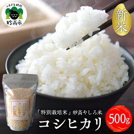 【ふるさと納税】【2024年11月下旬より発送】 令和6年産 新潟県 妙高やしろ米 コシヒカリ 500g 新米 米 精米 お試し お取り寄せ 送料無料 妙高市