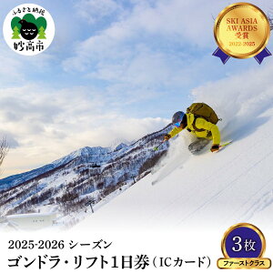 【ふるさと納税】アライマウンテンリゾート 2025-2026シーズン ゴンドラ・リフト1日券 (ICカード) ファーストクラス 選べる枚数 1枚 2枚 3枚スキー スノーボード スノボ 冬 ウインター スポーツ