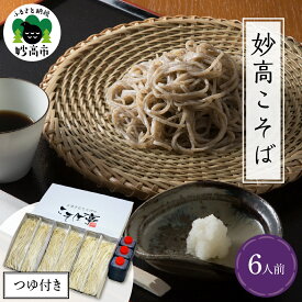 【ふるさと納税】妙高こそば 生そばつゆセット6人前 特製つゆ付き 生めん 太打ち 打ち立て 本枯節出汁 在来種蕎麦 石臼引き 国産 新潟県 妙高市