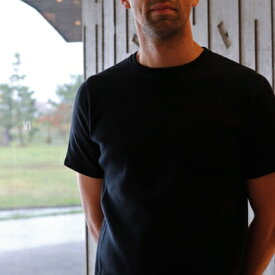 【ふるさと納税】コットンミラノリブ半袖Tシャツ(メンズ)ブラック・XL【1204049】