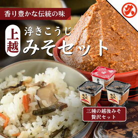 【ふるさと納税】味噌 上越浮きこうじみそセット みそ 調味料 越後みそ粒 天然醸造粒 長熟品 セット　熨斗対応 ギフト プレゼント 春 贈答　お届け：ご入金確認次第順次発送いたします。