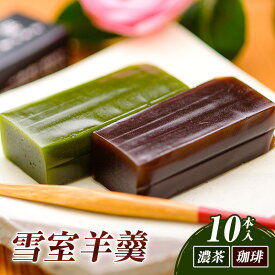 【ふるさと納税】和菓子 雪室羊羹(ゆきむろようかん)（濃茶・珈琲）／（10本入） お菓子 おかし スイーツ　熨斗対応 ギフト プレゼント 贈答 父の日　お届け：「ご入金確認次第順次発送いたします。」