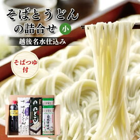 【ふるさと納税】そばとうどん(乾麺)の詰合せ、そばつゆ付き (小) うどん そば ソバ 蕎麦 乾麺 詰合せ 詰合わせ セット つゆ付き 新潟県 上越市　お届け：受注確認後10日以内に発送致します。