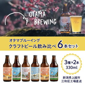 【ふるさと納税】クラフトビール 飲み比べ 6本 セット 新潟県上越市 330ml 定番4種から3種×2本 工場直送 ビール