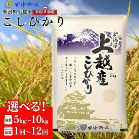 【ふるさと納税】令和7年産 コシヒカリ 新潟県 上越産 5kg 5キロ 定期便 2回 3回 6回 12回 配送回数 選べる お米 精米 白米 ご飯 ブランド米 こしひかり 上越市 G.A.P.認証　お届け：2025年12月中旬以降順次配送