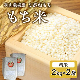 【ふるさと納税】【もち米】【真空チャックパック】新潟産こがねもち（もち米）2Kg×2袋 新潟 上越