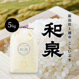 【ふるさと納税】先行予約 新米 令和8年 新潟県 上越産 こしいぶき 5kg 5キロ 和泉 ワイズファーム 上越市 精米 米 ギフト 喜ばれる　お届け：2026年10月中旬～12月下旬まで